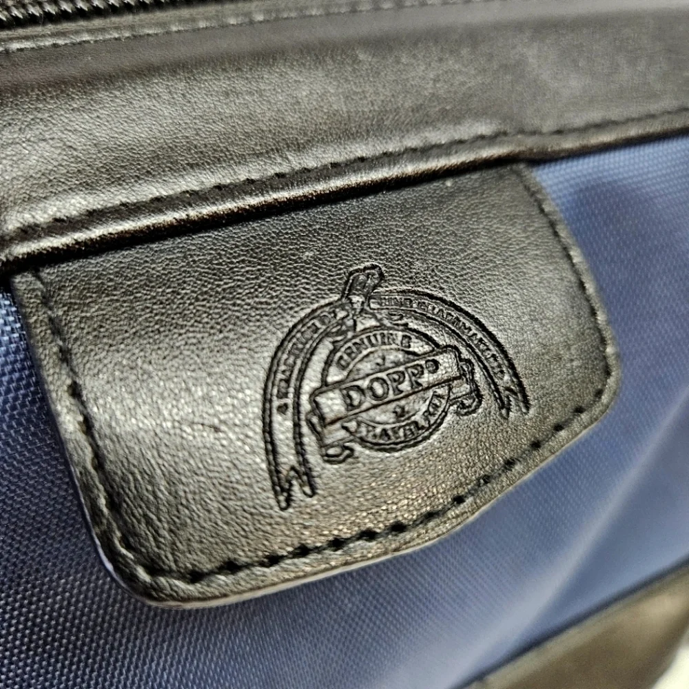 Dopp Men's Business Class Zip-Bottom Travel Kit Toiletry Bag Navy Blue